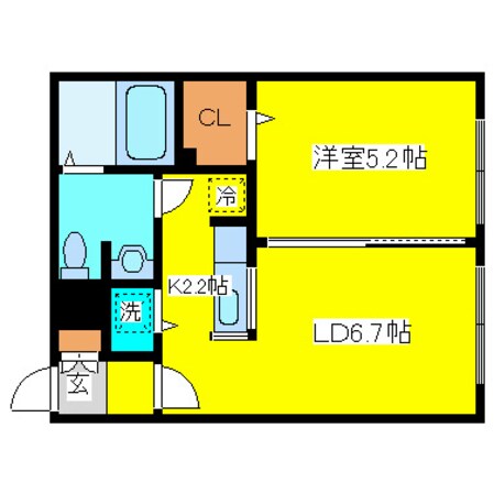 東区役所前駅 徒歩4分 2階の物件間取画像